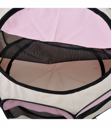 Fabric Pet Playpen Pink 90L x 90W x 41H cm Puppy Dog Cat Rabbit Pig Guinea S M L