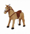 Children Standing Horse Plush Soft Ride On Toy Pony Beige Plush Material