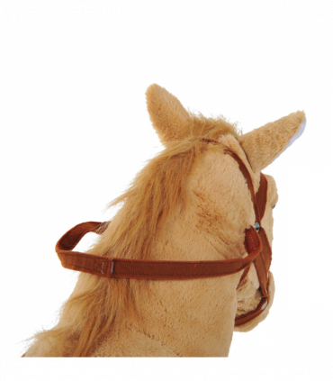 Children Standing Horse Plush Soft Ride On Toy Pony Beige Plush Material
