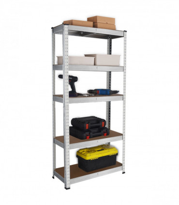 Heavy Duty Steel & MDF 5 Tier Galvanized Racking Shelf
