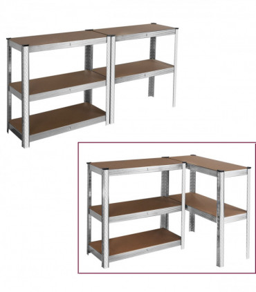 Heavy Duty Steel & MDF 5 Tier Galvanized Racking Shelf
