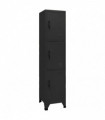 vidaXL Locker Cabinet Black 38x45x180 cm Steel