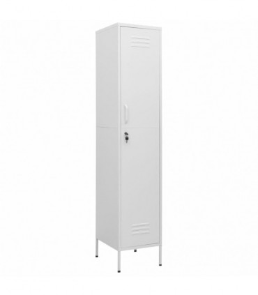 Locker Cabinet White 35x46x180 cm Steel