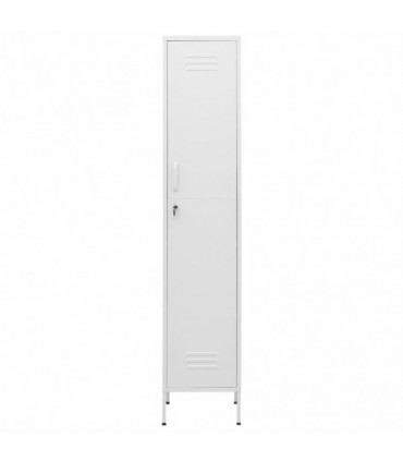 Locker Cabinet White 35x46x180 cm Steel