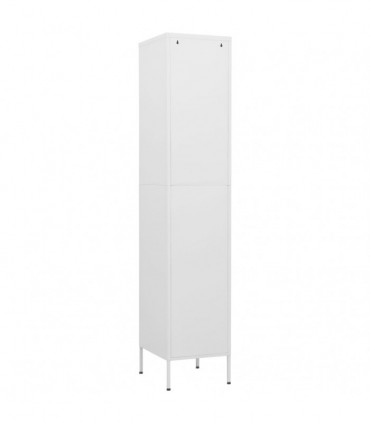 Locker Cabinet White 35x46x180 cm Steel