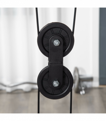 Multi Home Gym Machine with 66kg Weights for Strength Training, Red HOMCOM