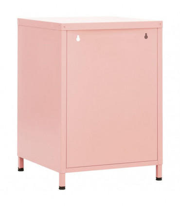 Nightstand Pink 35x35x51 cm Steel