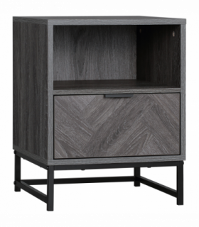 Nightstand, Bedside Table with Drawer and Shelf End Table Living Room, Bedroom