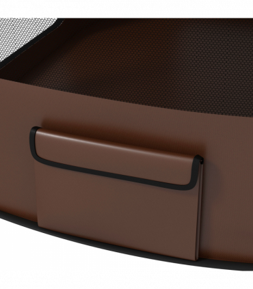 PawHut Portable Dog Pen for Puppies, Rabbits, Kittens, Guinea Pigs - Brown