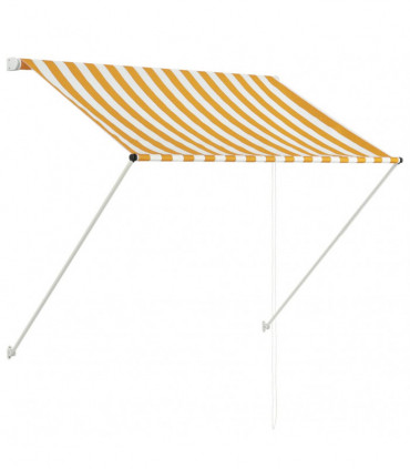Retractable Awning 100x150 cm Yellow and White