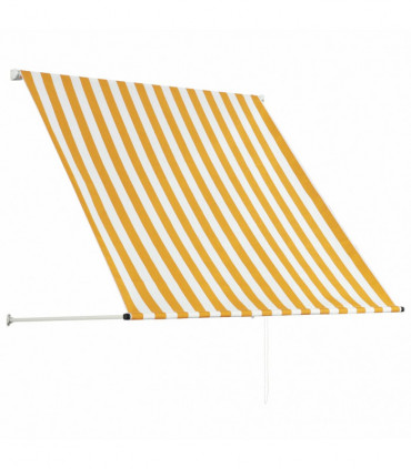 Retractable Awning 100x150 cm Yellow and White