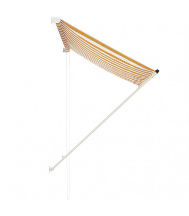 Retractable Awning 100x150 cm Yellow and White