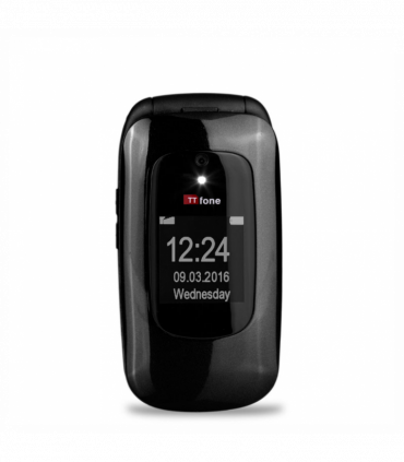 TTfone Lunar TT750 Black Flip Folding Big Button keypad with Easy Menu Unlocked Mobile Phone