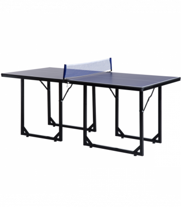 Tennis Table Ping Pong Foldable with Net Game Steel 183cm Indoor, Blue HOMCOM