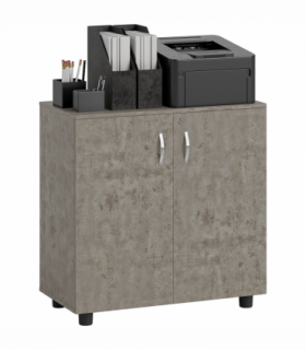 Vinsetto 2-Tier Locking Filing Cabinet Office Storage Cabinet, Grey