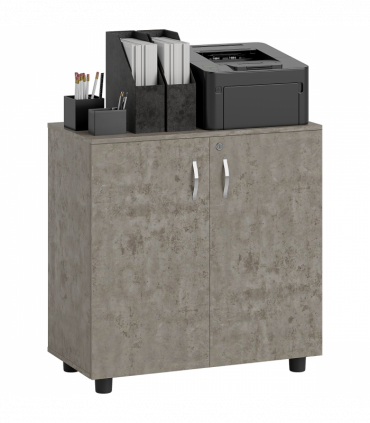 Vinsetto 2-Tier Locking Filing Cabinet Office Storage Cabinet, Grey