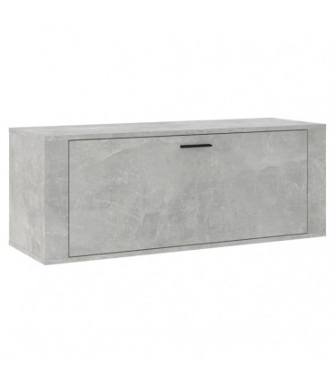 Wall Shoe Cabinet Concrete Grey 100x35x38 cm Engineered Wood