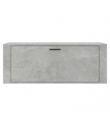 Wall Shoe Cabinet Concrete Grey 100x35x38 cm Engineered Wood