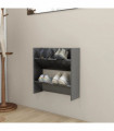 vidaXL Wall Shoe Cabinet High Gloss Grey 60x18x60 cm Engineered Wood