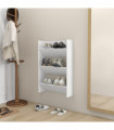 Wall Shoe Cabinet White 60x18x90 cm Engineered Wood