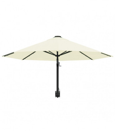 Wall-Mounted Parasol with Metal Pole 300 cm Sand