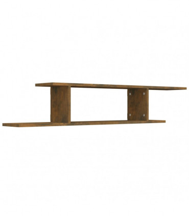 Wall-Mounted TV Shelf Smoked Oak 125x18x23 cm Engineered Wood