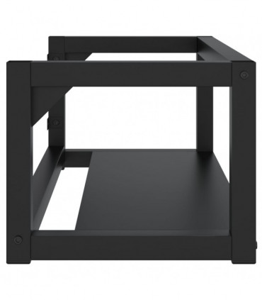 Wall-mounted Bathroom Washbasin Frame Black 79x38x31 cm Iron