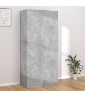 Wardrobe Concrete Grey 90x52x200 cm Engineered Wood