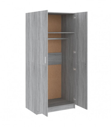 Wardrobe Grey Sonoma 80x50x180 cm Engineered Wood