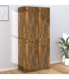 Wardrobe Smoked Oak 90x50x200 cm Engineered Wood