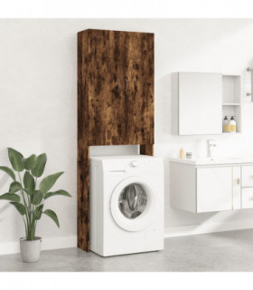 Washing Machine Cabinet Smoked Oak 64x25.5x190 cm
