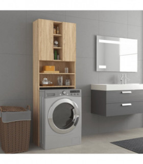 Washing Machine Cabinet Sonoma Oak 64x25.5x190 cm