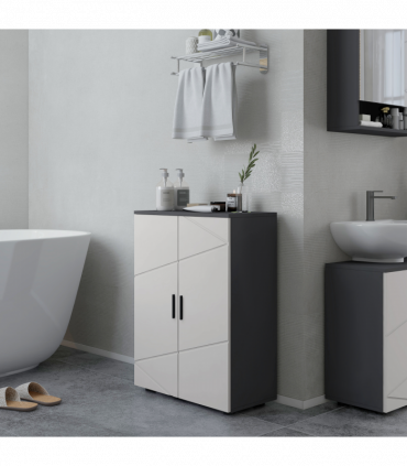 kleankin Bathroom Storage Cabinet, Small Bathroom Cabinet with Soft Close Doors