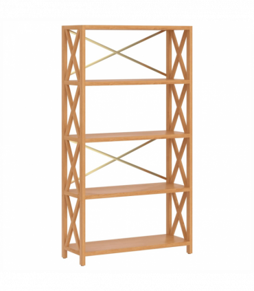 vidaXL 5-Tier Shelf 80x30x146 cm Solid Wood Oak