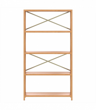 vidaXL 5-Tier Shelf 80x30x146 cm Solid Wood Oak