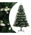 vidaXL Artificial Hinged Christmas Tree with Flocked Snow 120 cm