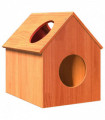 vidaXL Cat House Wax Brown 41x50x50 cm Solid Wood Pine
