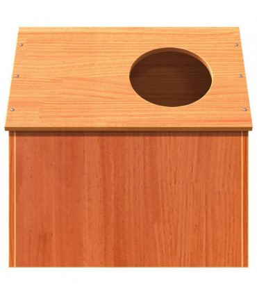 vidaXL Cat House Wax Brown 41x50x50 cm Solid Wood Pine