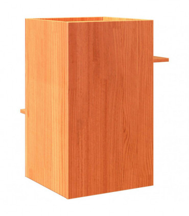 vidaXL Cat House Wax Brown 43x43x60 cm Solid Wood Pine