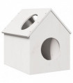vidaXL Cat House White 41x50x50 cm Solid Wood Pine