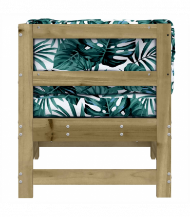 vidaXL Corner Sofa with Cushions Impregnated Wood Pine