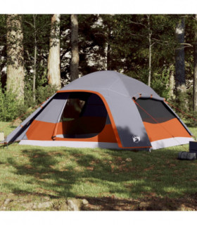 vidaXL Family Tent Dome 6-Person Grey Waterproof