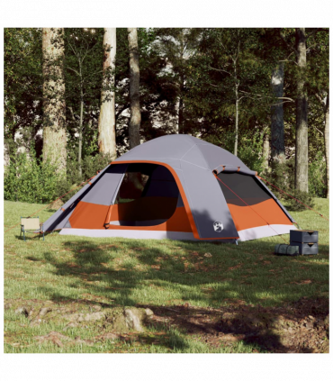 vidaXL Family Tent Dome 6-Person Grey Waterproof