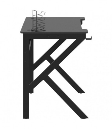 vidaXL Gaming Desk with K Shape Legs Black 110x60x75 cm