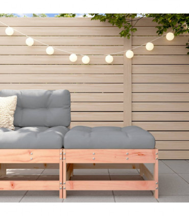 vidaXL Garden Footstool with Cushion Solid Wood Douglas