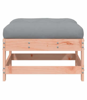 vidaXL Garden Footstool with Cushion Solid Wood Douglas