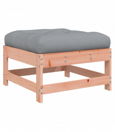 vidaXL Garden Footstool with Cushion Solid Wood Douglas