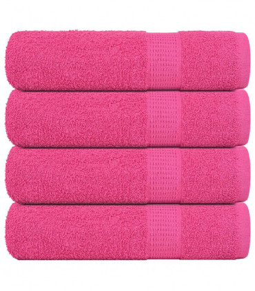 vidaXL Hand Towels 4 pcs Pink 50x100 cm 360 gsm 100% Cotton