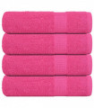 vidaXL Hand Towels 4 pcs Pink 50x100 cm 360 gsm 100% Cotton