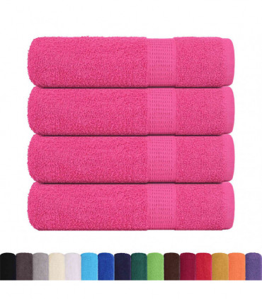 vidaXL Hand Towels 4 pcs Pink 50x100 cm 360 gsm 100% Cotton